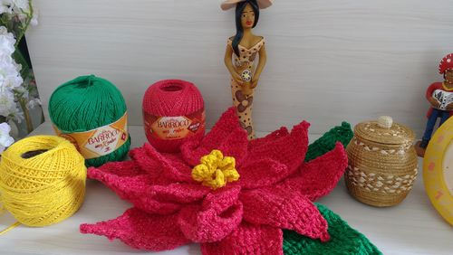 Flor de Natal - Barbante Barroco - Blog do Bazar Horizonte