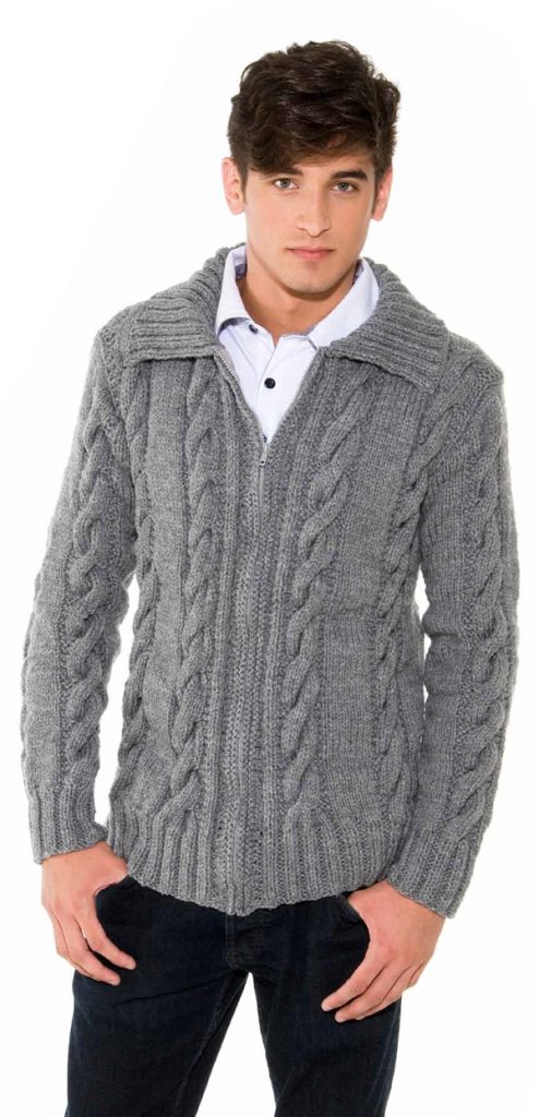 casaco de trico masculino