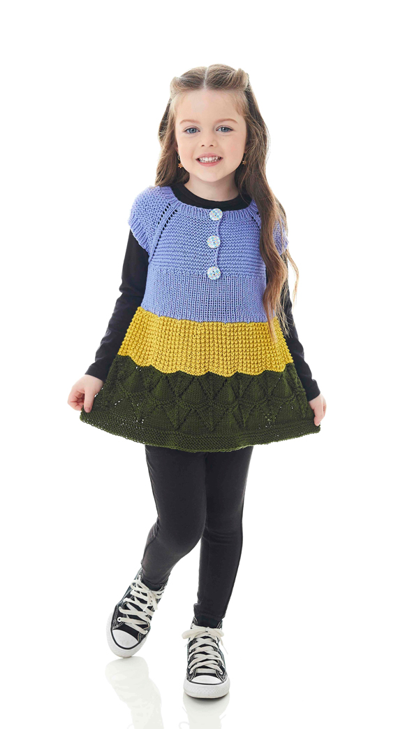 Vestido de trico hot sale infantil