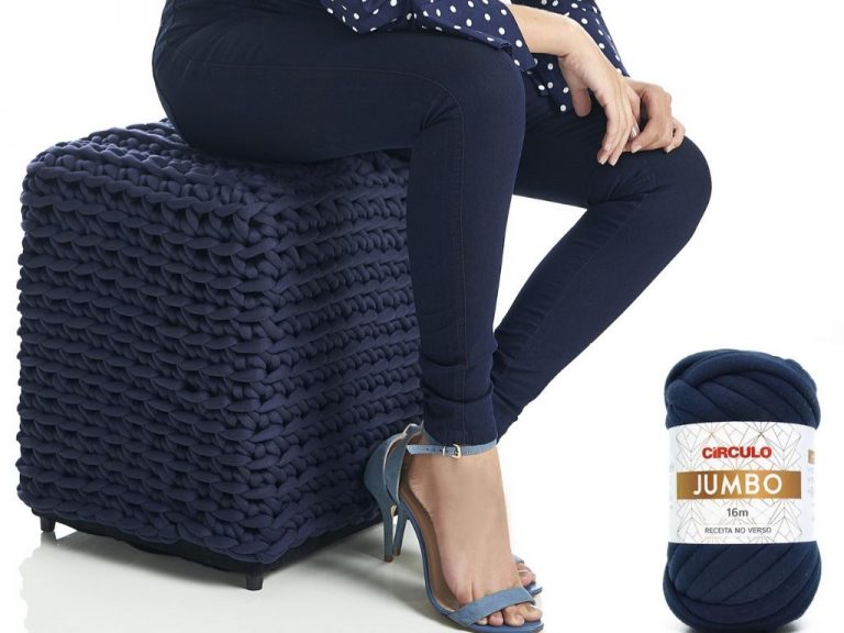 Receita Capa para Puff com Fio Jumbo