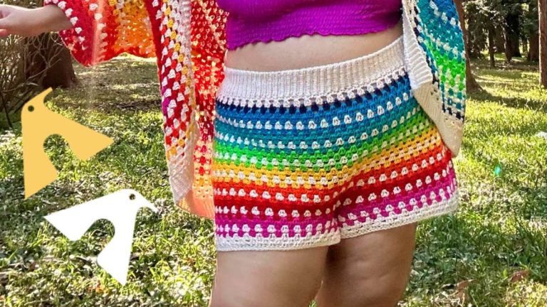 Receita Shorts Color Plus de Crochê com a Linha Bella