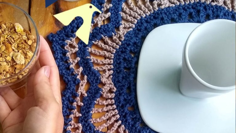 Receita Sousplat Penélope de Crochê com a Linha Bella Pingouin