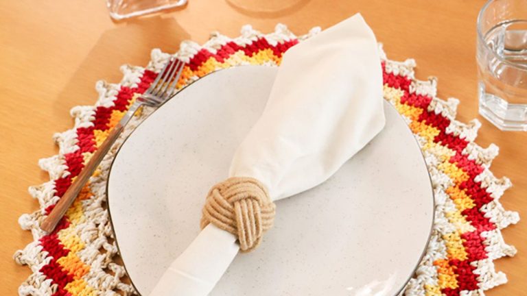Receita Sousplat Estrela de Crochê com o Barbante Barroco Multicolor Premium