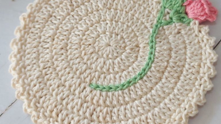 Receita Porta Copos Tulipa de Crochê com a Linha Amigulove