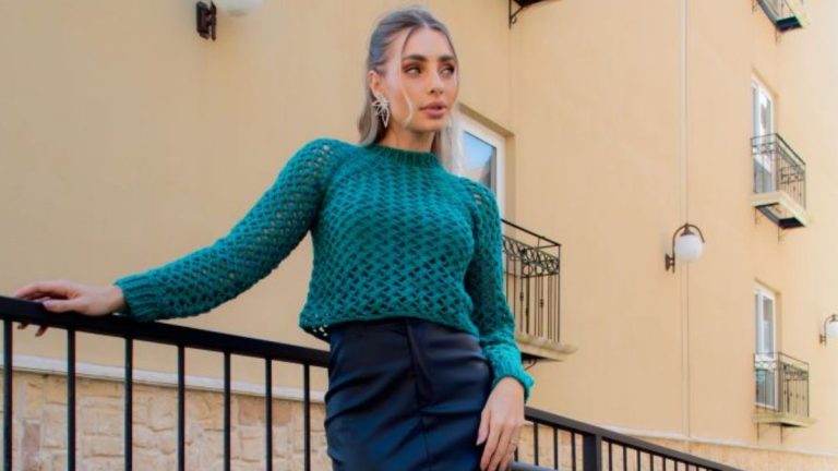 Receita Blusa Jade de Crochê com o Fio Netuno