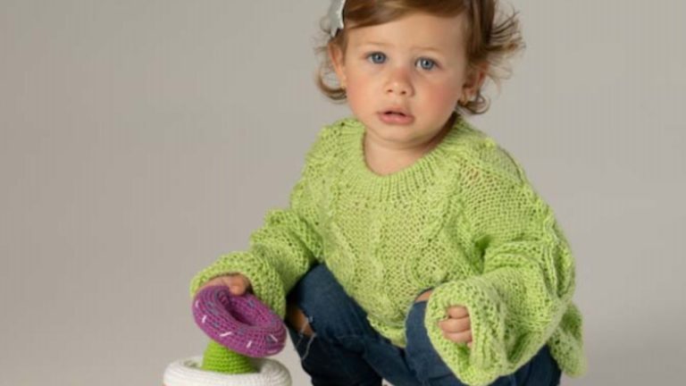 Receita Suéter Infantil Pistache de Tricô com o Fio Fofura