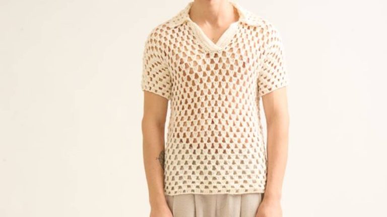 Receita Camisa Polo Led de Crochê com a Linha Anne 500