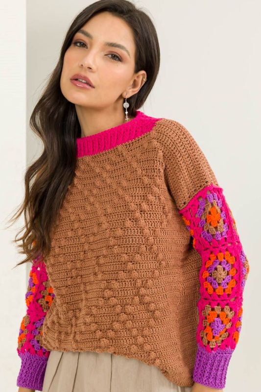 Blusa Aline de Crochê com a Linha Charme