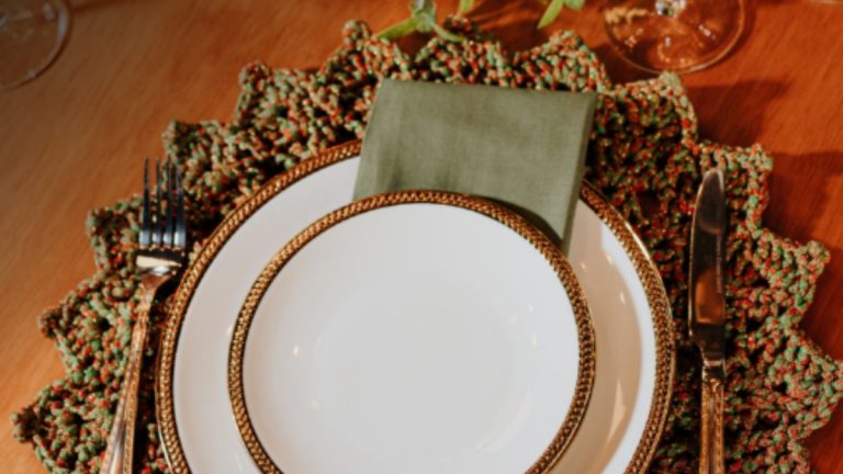 Receita Jogo Americano de Crochê com o Fio Náutico Glow Lurex