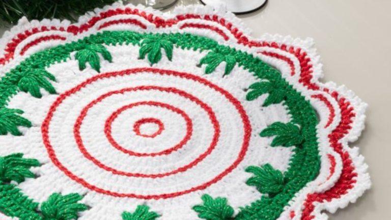 Receita Sousplat Natal Luz de Crochê com o Barbante Barroco Maxcolor