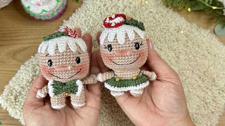 Receita Casal Ginger de Crochê com a Linha Bella ou Bellinha