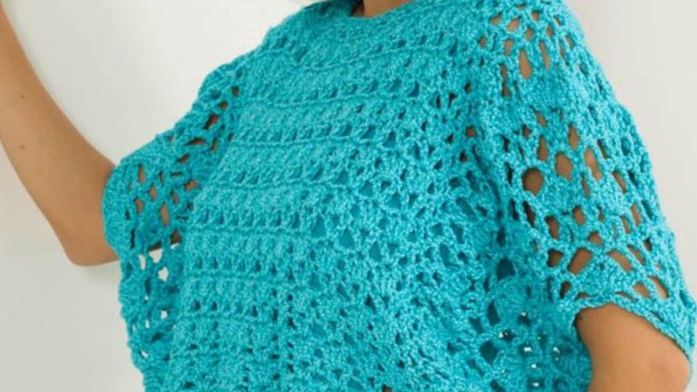 Receita Blusa Turquesa de Crochê com o Fio Bamboo