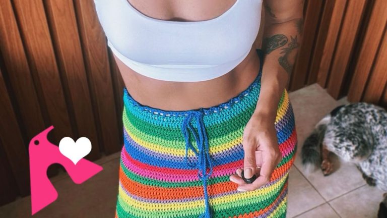 Receita Saia Festa das Cores de Crochê com a Linha Bella