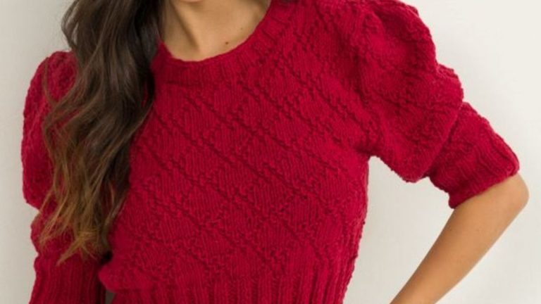 Receita Blusa Romance de Tricô com o Fio Avelã
