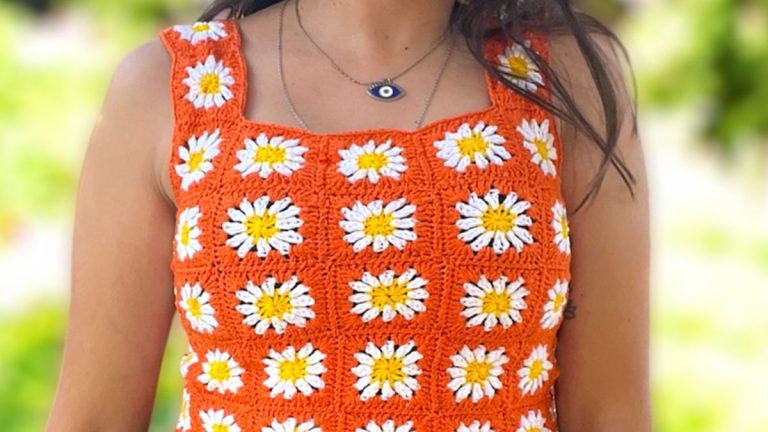 Receita Top Margarida de Crochê com a Linha Bella