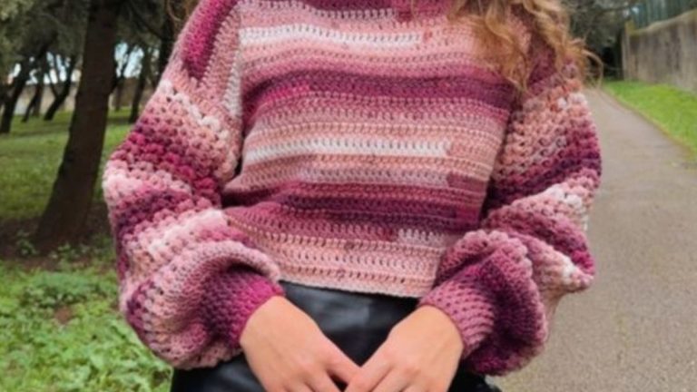 Receita Blusa Pétala de Crochê com o Fio Batik