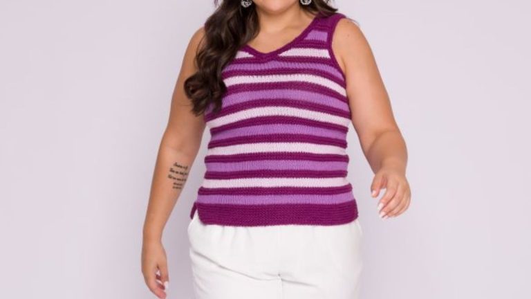 Receita Blusa Uva de Tricô com o Barbante Barroco Maxcolor