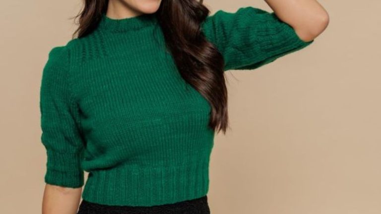 Receita Blusa Esmeralda de Tricô com a Lã Mollet