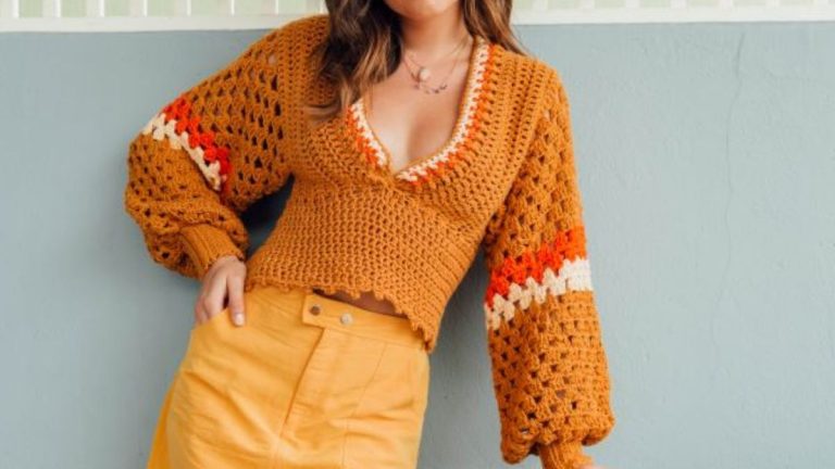 Receita Blusa Tâmara de Crochê com o Barbante Barroco Maxcolor