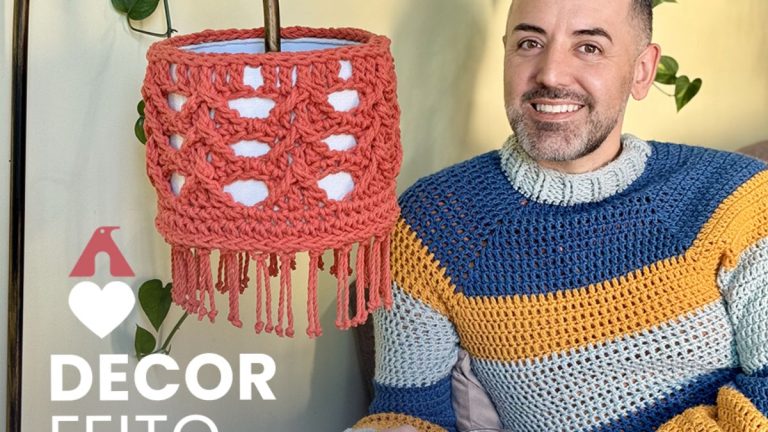 Receita Abajur em Crochê com o Fio Macramê