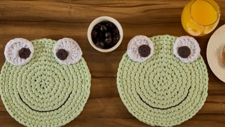 Receita Sousplat Infantil Sapinhos de Crochê com o Fio de Malha Premium