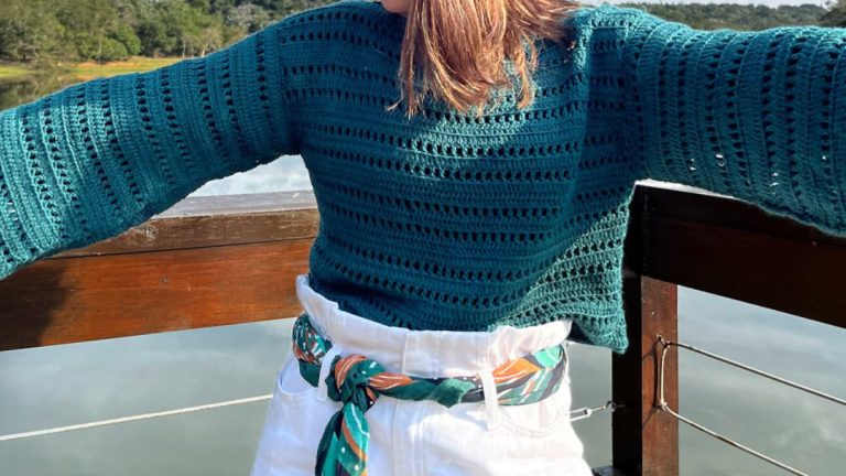 Receita Blusa de Crochê com o Fio Orquídea