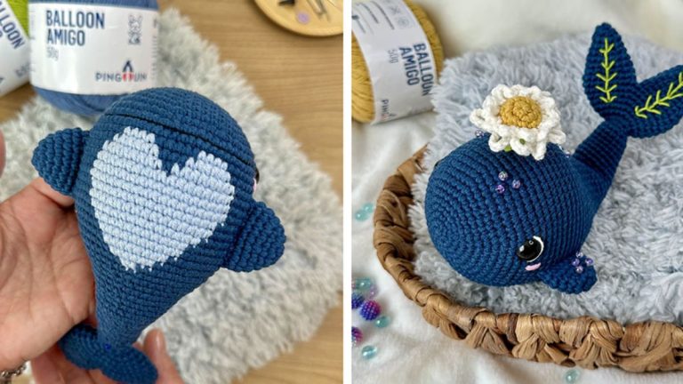 Receita Flor a Baleia Amigurumi com o Fio Balloon Amigo