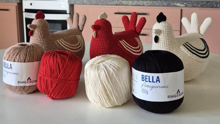 Receita Galinha na Decoração em Crochê com a Linha Bella