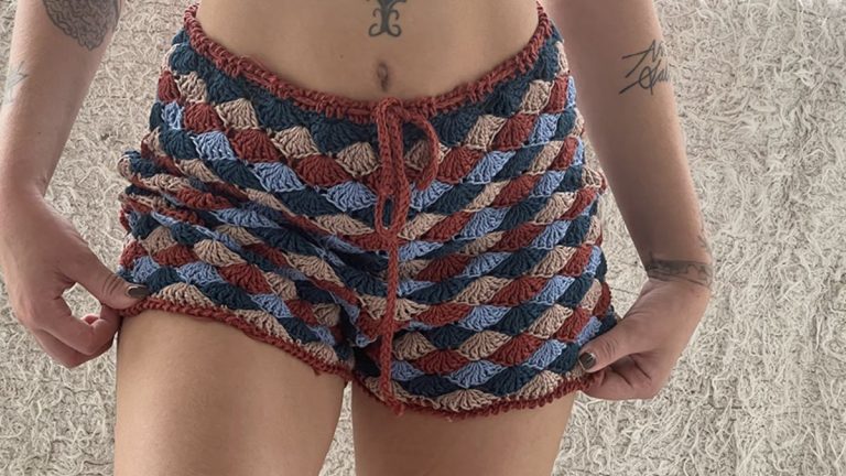 Receita Shorts Leque de Crochê com a Linha Bella e Bella Fashion