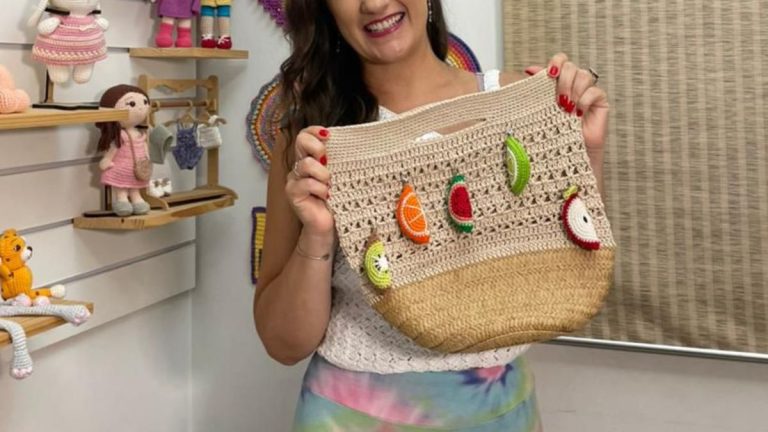 Receita Pingente Uva para Bolsas de Crochê com o Fio Amigurumi