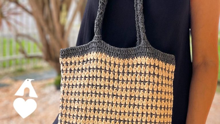 Receita Bolsa Bicolor de Crochê com o Fio Cappio
