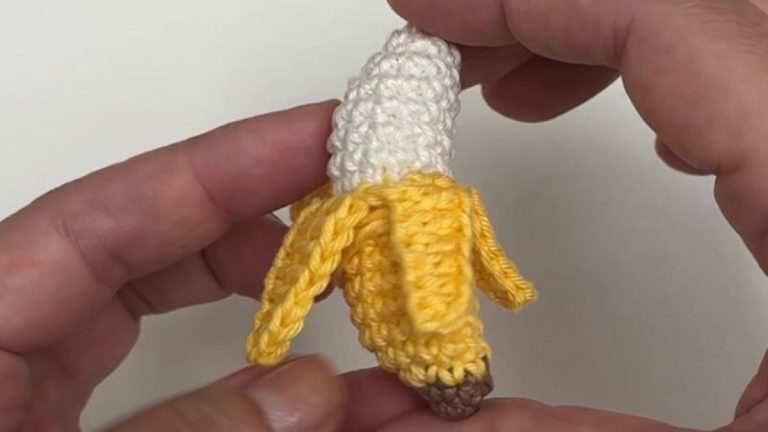 Receita Pingente Banana para Bolsas de Crochê com o Fio Amigurumi