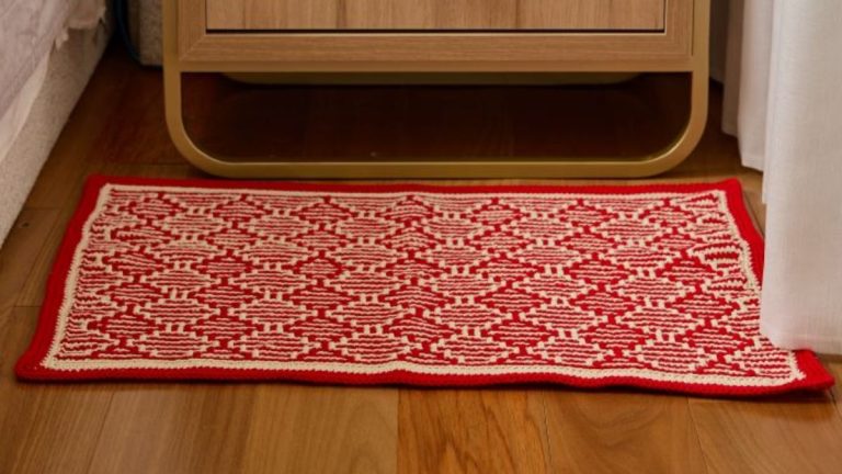 Receita Tapete Mosaico de Crochê com o Barbante Barroco Maxcolor