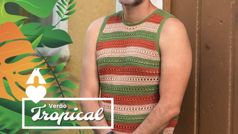 Receita Regata de Crochê com o Fio Laguna