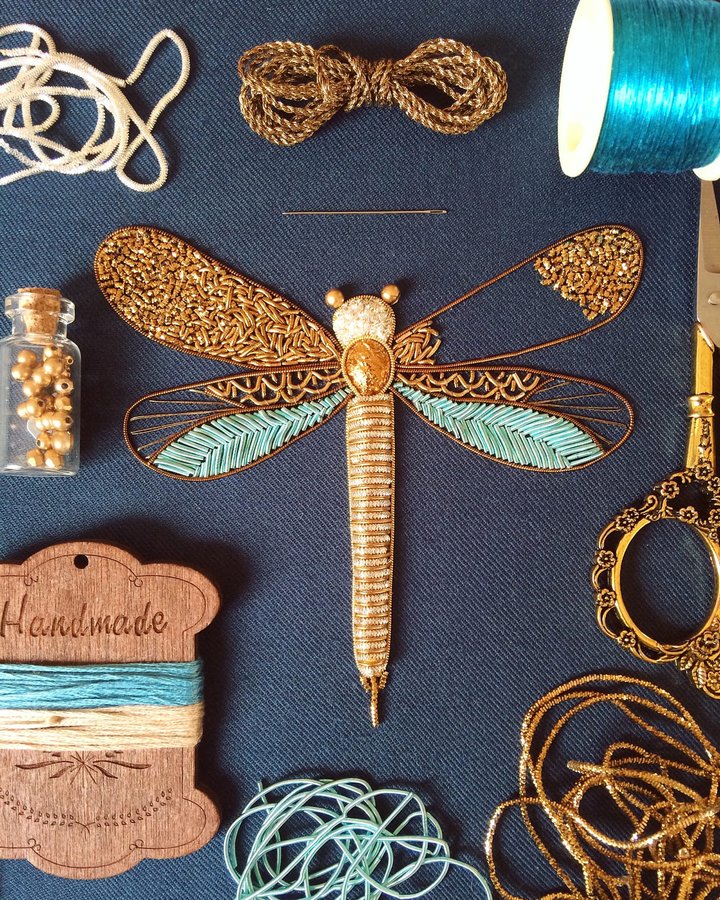 Borboleta em Goldwork