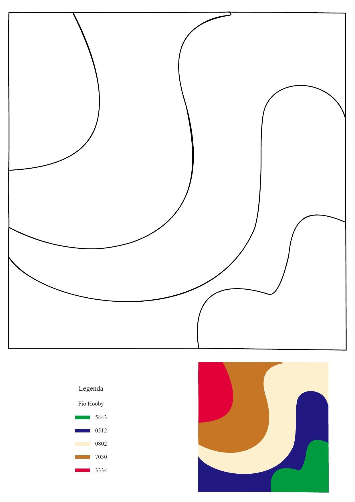 Gráfico da Almofada Wave com esquema de cores e legenda do Fio Hobby Círculo
