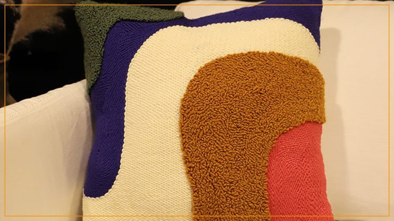 Almofada Wave com Punch Needle e Fio Hobby – Receita com Gráfico