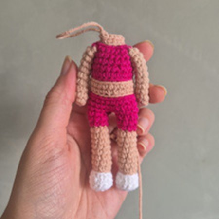 amigurumi fitness maromba corpo processo 3
