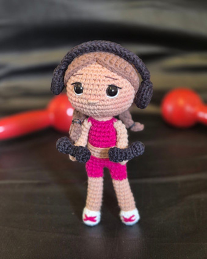 amigurumi fitness maromba finalizada 2