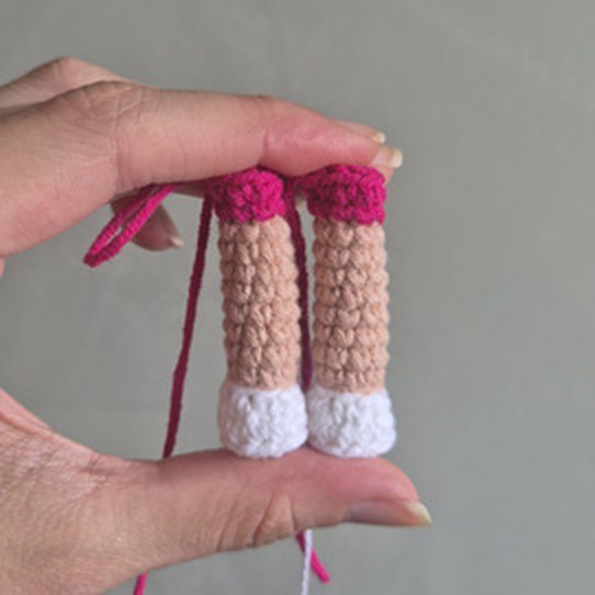amigurumi fitness maromba pernas