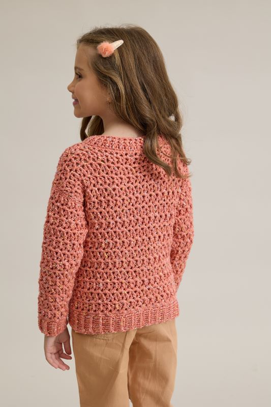 Blusa Damasco de Crochê — detalhe do ponto fantasia