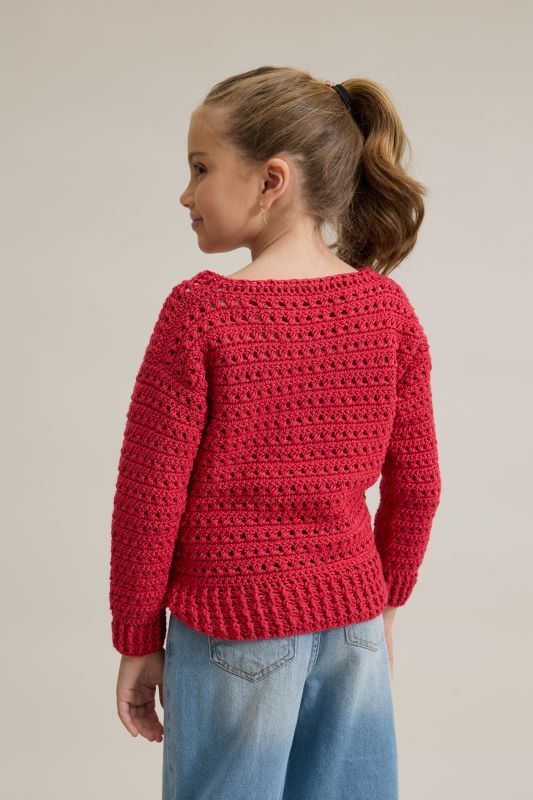 Blusa Maravilha de Crochê - detalhe do ponto fantasia e acabamento