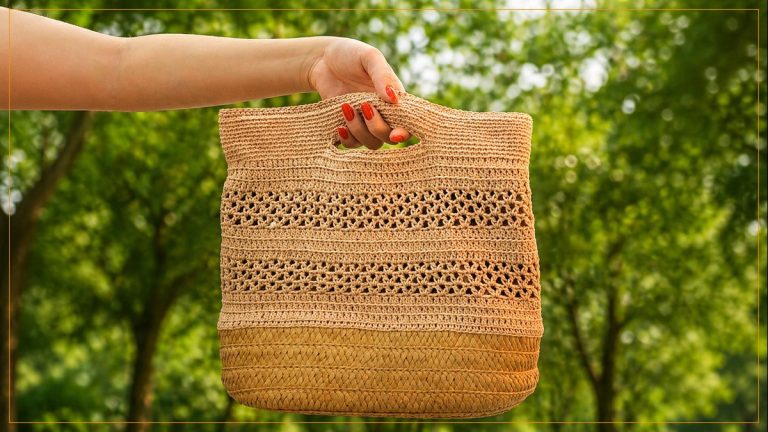 Bolsa Amêndoa de Crochê com Linha Duna Círculo – Receita com Gráfico