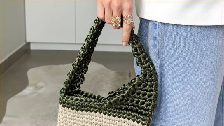Bolsa Mediterrâneo de Crochê com Fio de Malha Círculo – Receita com Gráfico