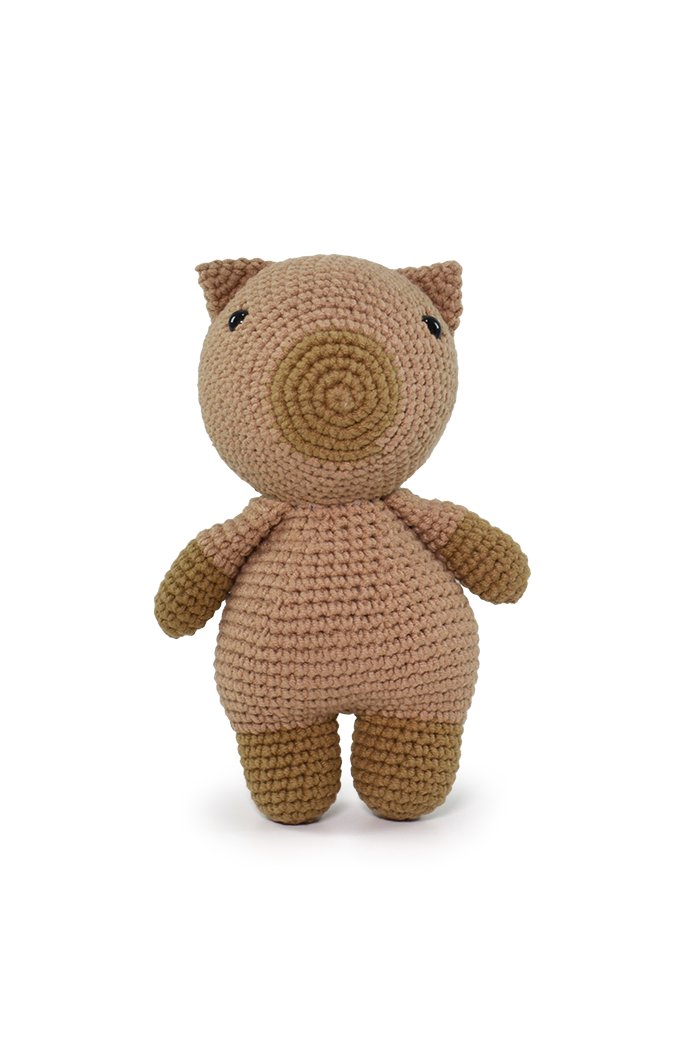 Capivara Amigurumi com cachecol e gorro