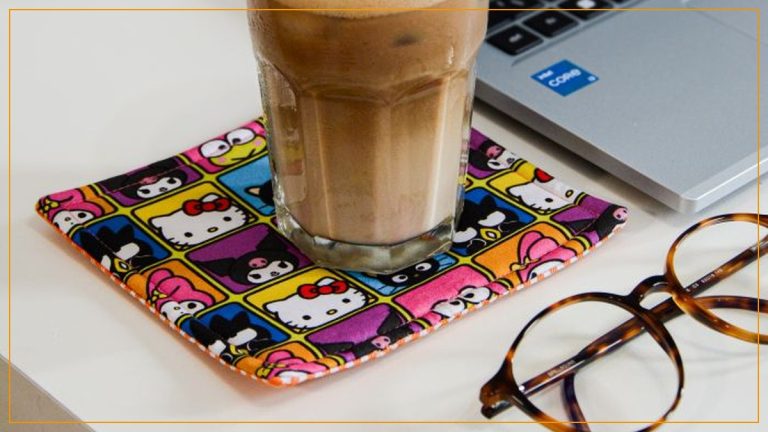 Descanso de Copo com Tecido Hello Kitty – Receita Gratuita de Costura