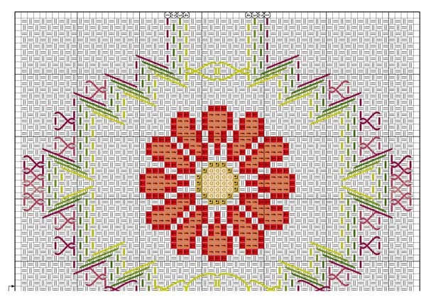 Diagrama 2 — bordado vagonite flores jogo de cama solteiro branco