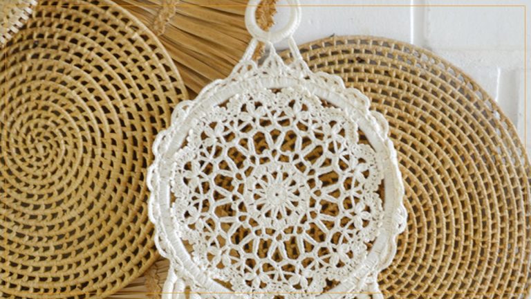 Mandala Suíço de Crochê com Linha Charme Círculo – Receita com Gráfico