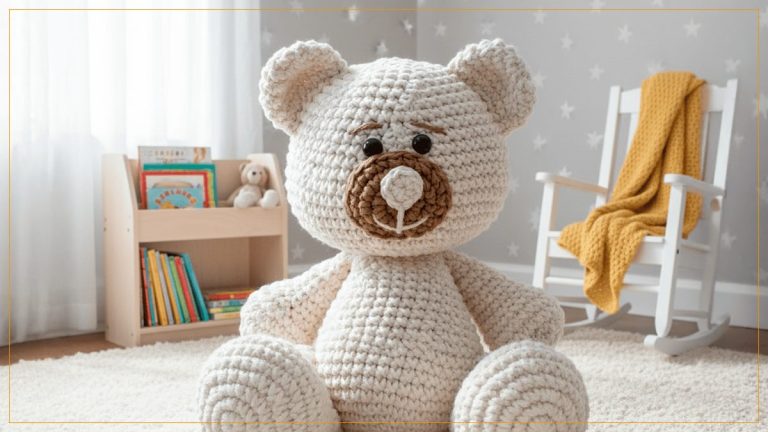 Maxi Amigurumi Teddy de Crochê com Barbante EuroRoma Spesso – Receita