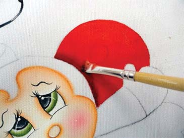Passo 6 pintura bolsa dia das mães — iluminar asas com Branco